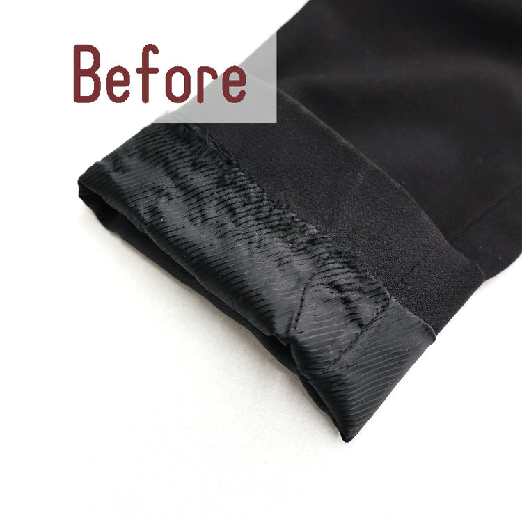 アウター パーツ交換 袖口裏地交換【納期】当店到着確認後7日後発送