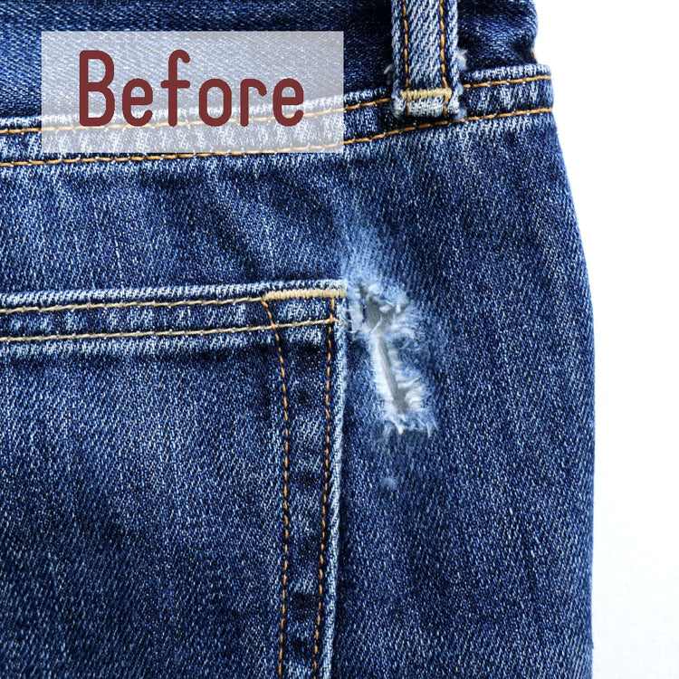 カジュアルパンツ 破れ直し 後ろポケット縫い付け部分【納期】当店到着確認後7日後発送