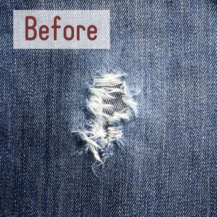 カジュアルパンツ 破れ直し モモからヒザ【納期】当店到着確認後7日後発送