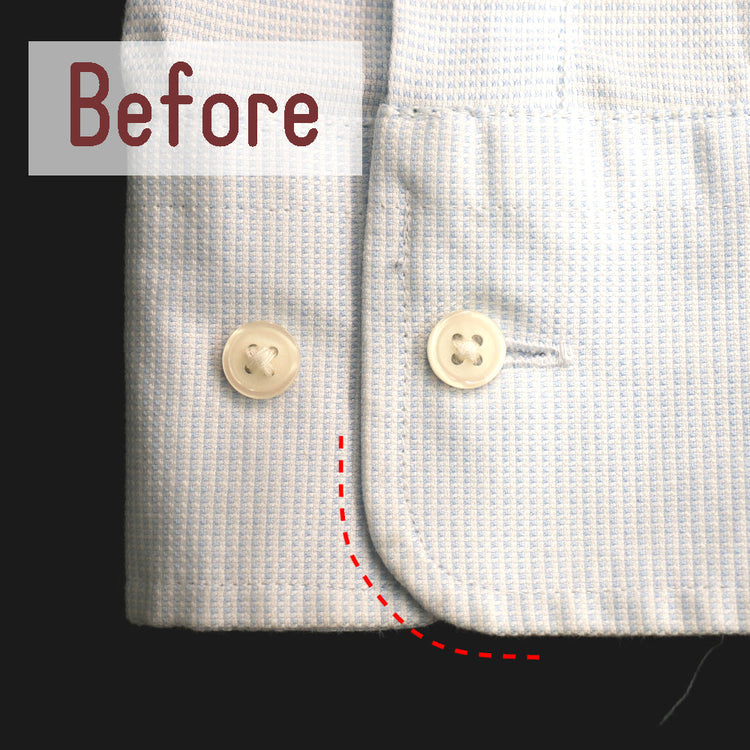 汚れたシャツカフス