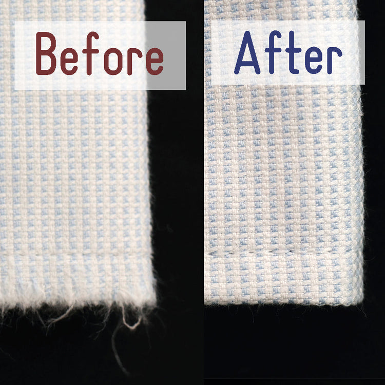 シャツカフスの修理前と修理後の比較