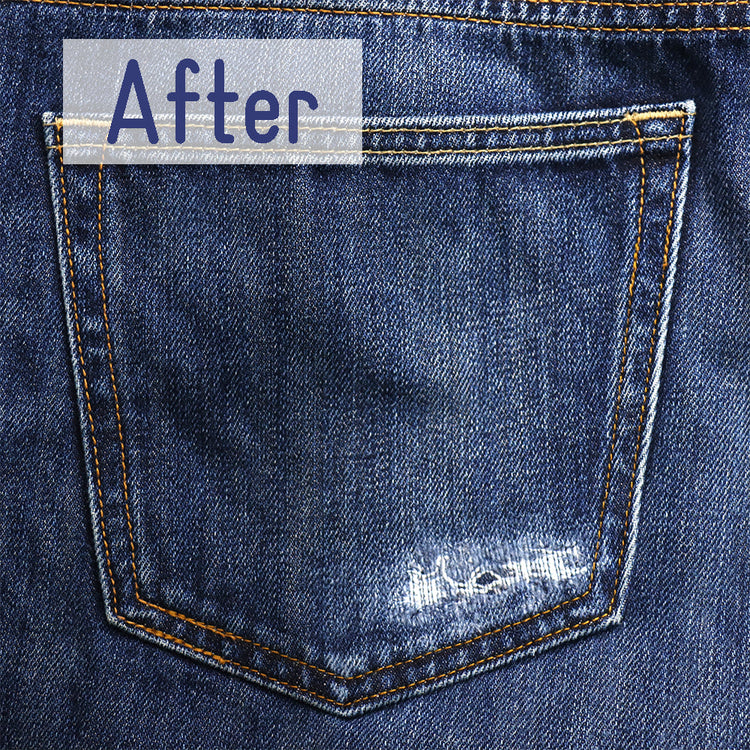 カジュアルパンツ 破れ直し 後ろポケット本体【納期】当店到着確認後7日後発送